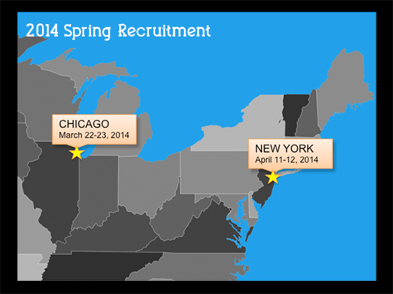 Out-of-state recruitment schedule