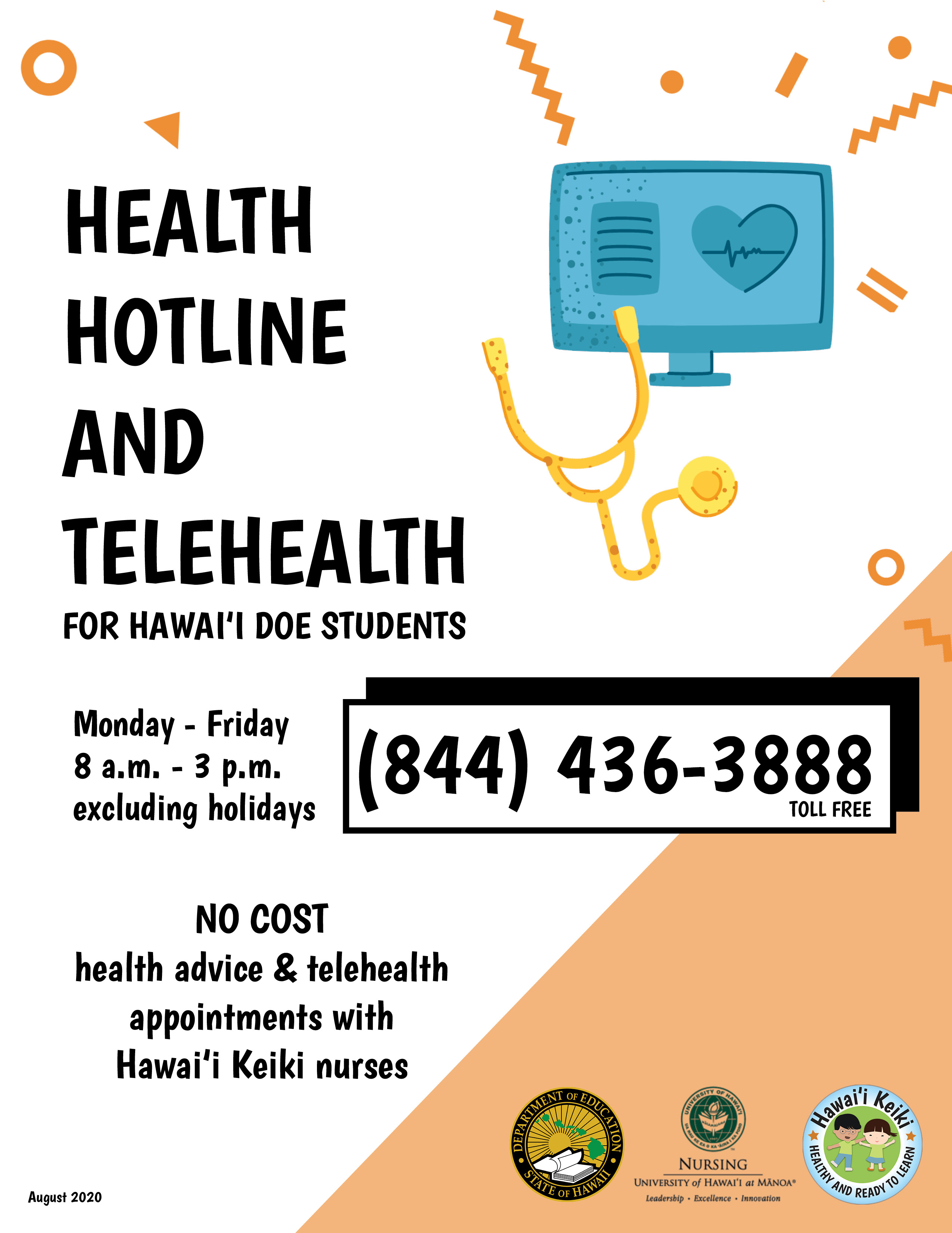 Telehealth Hotline (844) 436-3888